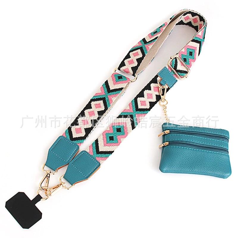 Eryi Detachable Cross Strap Phone Lanyard Zippered Pouch Adjustable Perforation-Free Design Customizable Logo 17 Colors 120cm