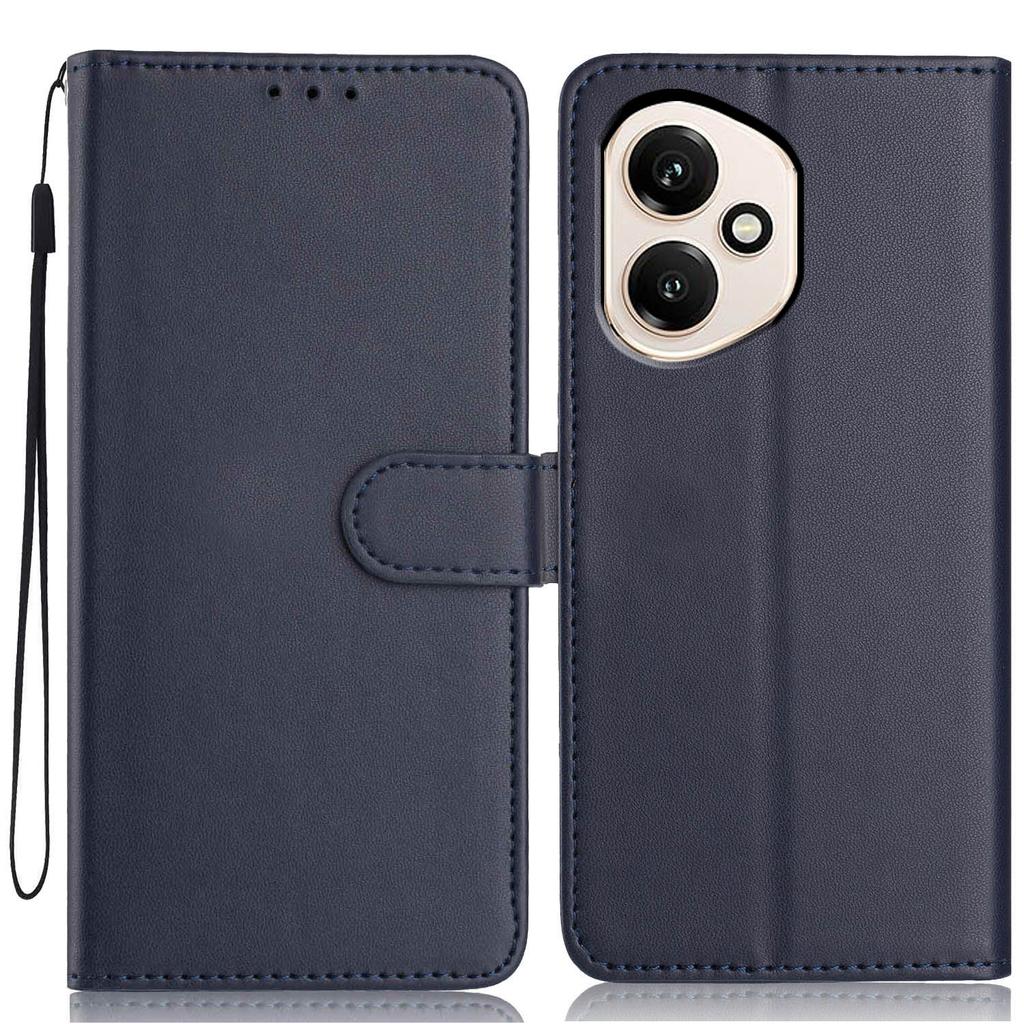 For Honor 400 5G (Global) Wallet Case with Strap/Multiple Card Slots Solid Color Leather Stand Phone Cover