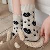 Детские шерстяные носки с кошачьими лапками, детские гольфы, сезон, интернет-знаменитость, взрыв, милые мультяшные флисовые утолщенные термоноски