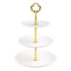 Cake Stand European Afternoon Tea Fruit Snack 1/3 Tier Party Tray Plate Decor Shelf Cupcake Dessert Tablewar  Wedding Dishes