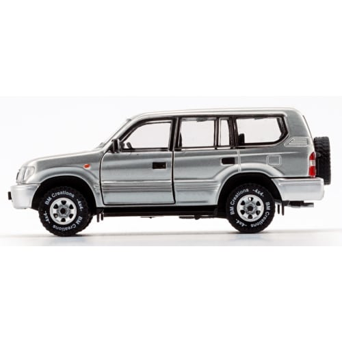 BM CREATIONS 1/64 Scale Toyota Land Cruiser Prado LC95 Silver (LHD) Finished Product