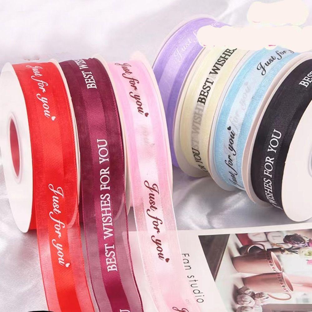 Best Wishes for You Chiffon Ribbons Multicolor Wrapping Decorations New Decorative Webbing