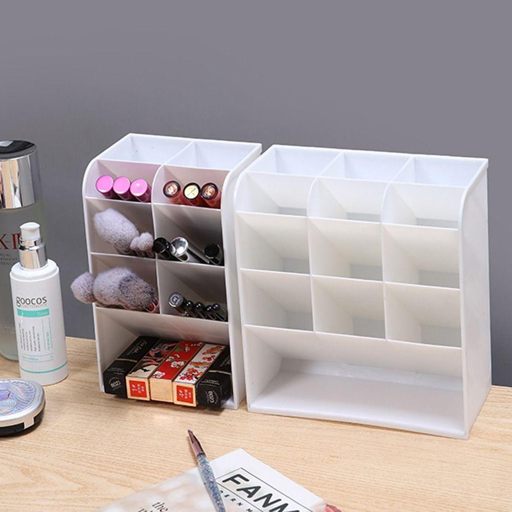 9/13 Grids Desktop Storage Box Oblique Insertion Cosmetics Storage Box Oblique Pen Holder  Home