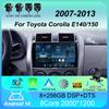 Android 14 Carplay For Toyota Corolla E140/150 2007 2008 2009 2010-2013 Multimedia Car Radio Player GPS 2din Head Unit Stereo BT