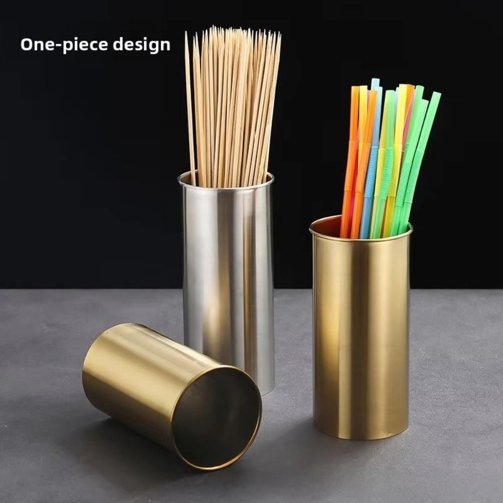 Multi-Purpose Use Chopsticks Tube Stainless Steel Scented Stick Holder Storage Cup Utility Item