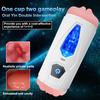 Male Stroker Double Ended Masturbation Cup Pocket Pussy Vibrator Lifelike Vaginal  Mouth Tongue Blowjob Adult Sex Toys for Man