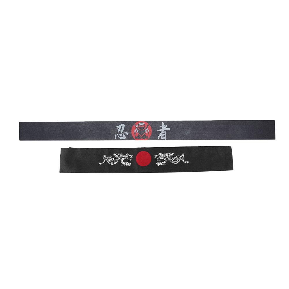 2 шт. японский платок ниндзя, суши-шеф-повар, головной убор, повязка на голову каратэ, широкие повязки на голову для женщин, декоративные