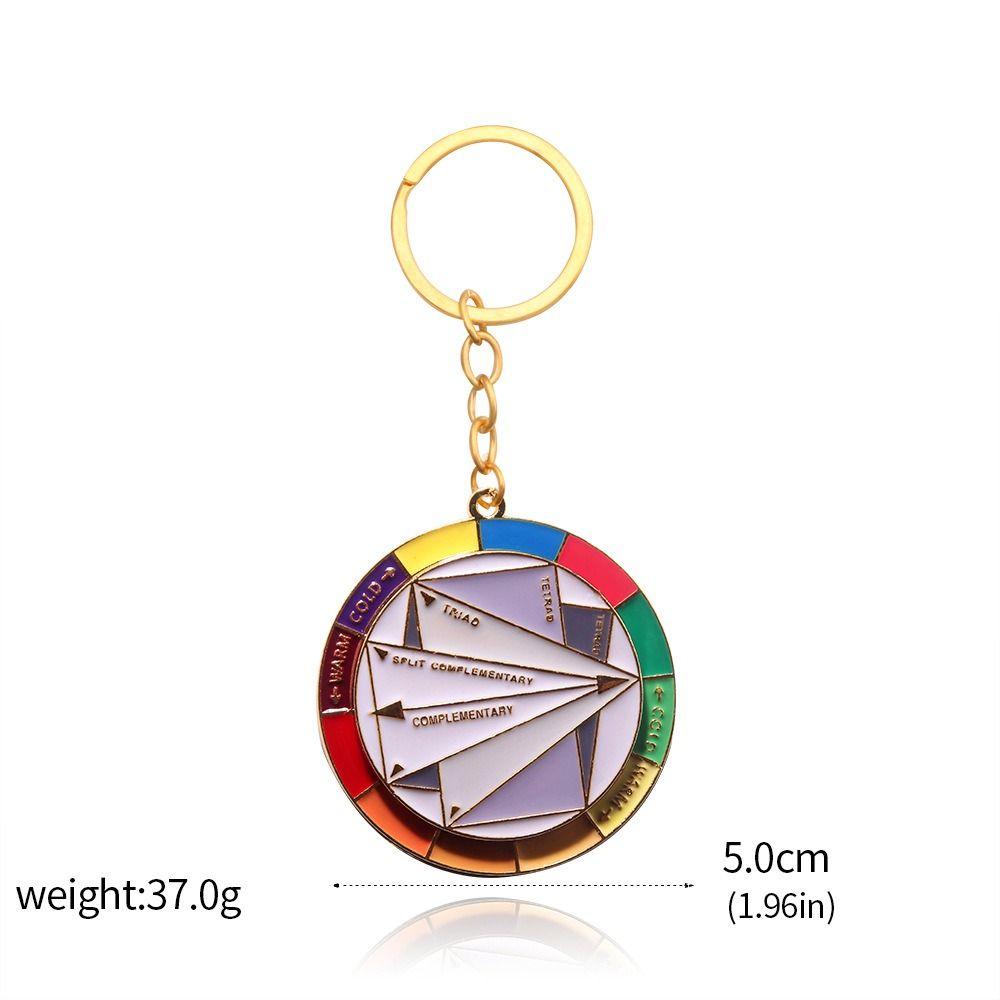 Rotatable Color Wheel Keyring Palette Rotable Color Palette Keychain  Clothing Accessories.