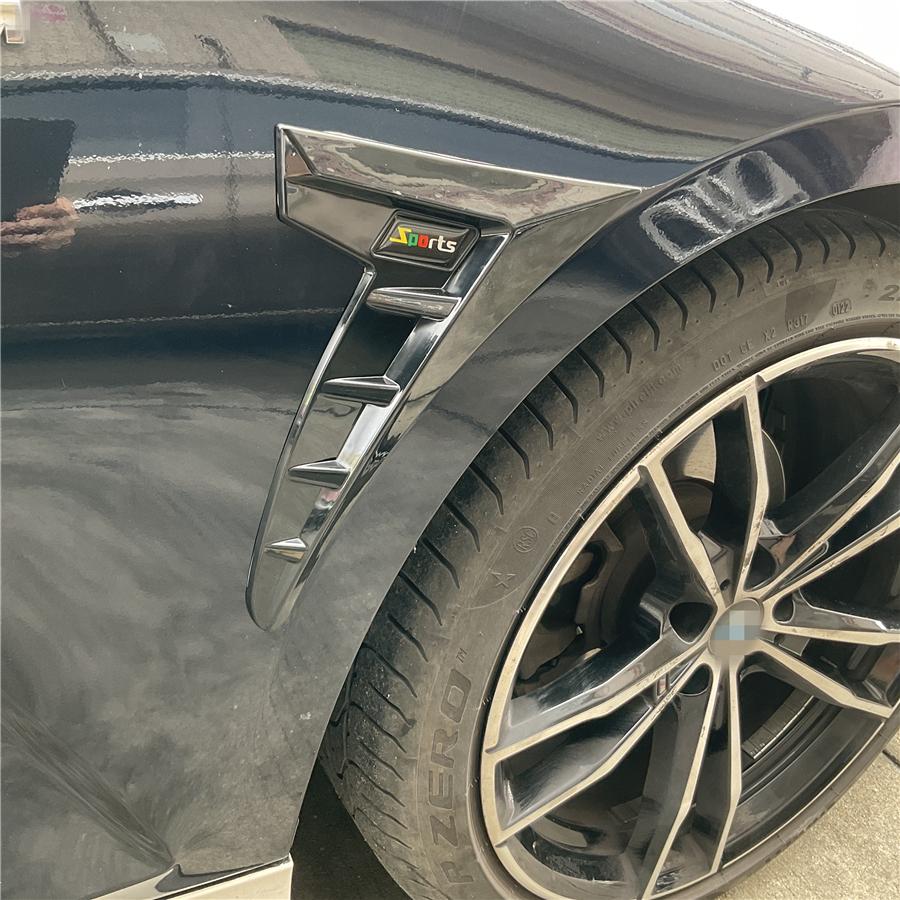 Глянцевый черный накладка на крыло автомобиля, воздухозаборник, спортивный стиль