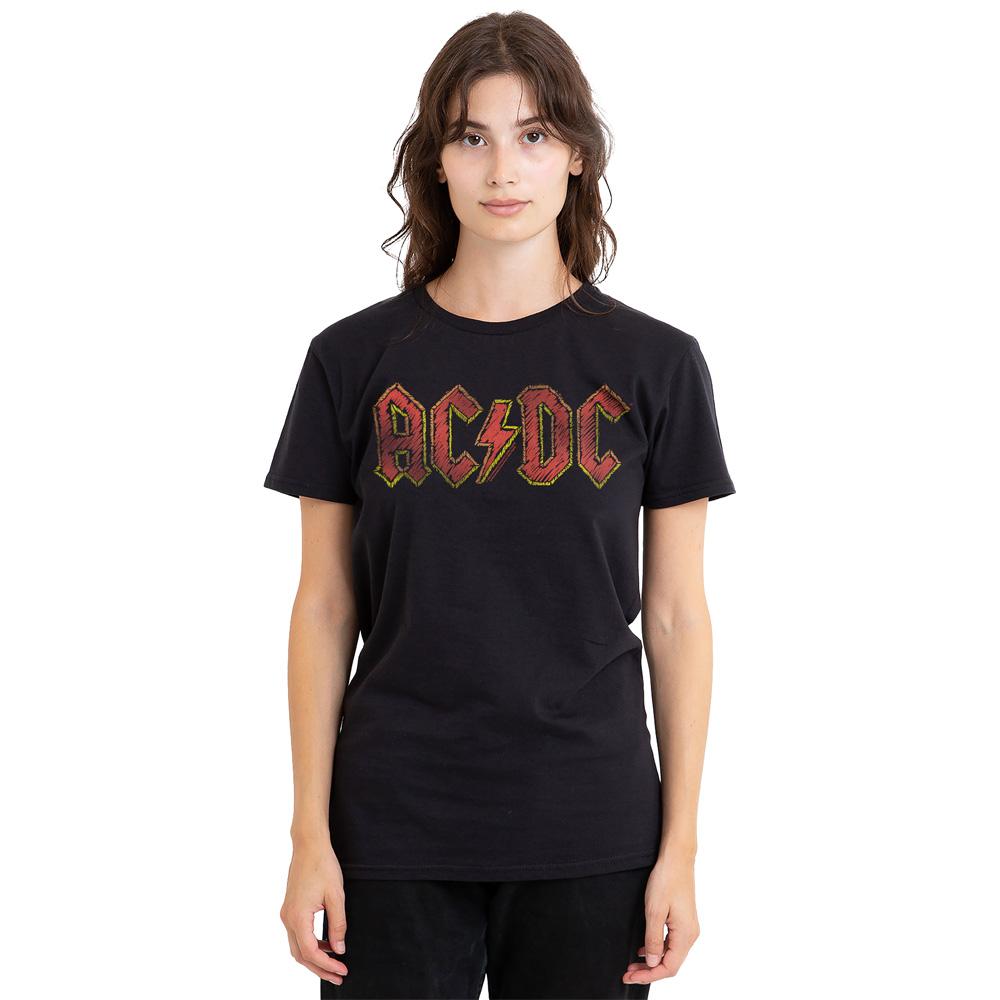 AC/DC Unisex Adult Hand Drawn Logo T-Shirt