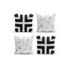 Набор чехлов для подушек с цифровым принтом и мраморным узором, 43 x 43 см, 4 предмета