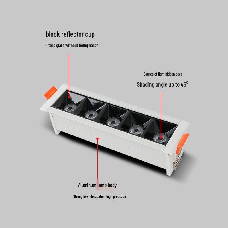 LED Strip Lights for Ceiling: Embedded Grille Spotlights for Hallway, Corridor, and Living Room