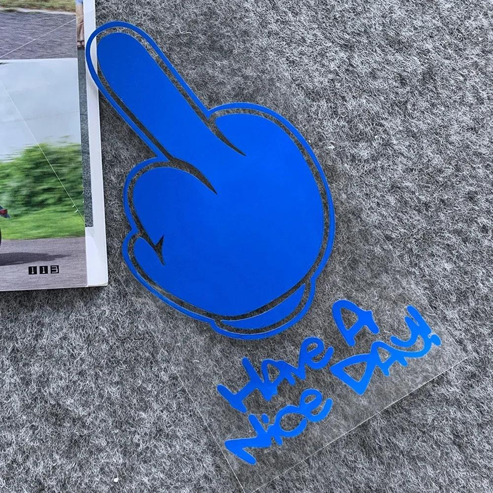 Средний палец Светоотражатель Наклейки на мотоцикл Аксессуары Наклейки для Honda PCX125 Yamaha R1 Kawasaki z900 'ХОРОШЕГО ДНЯ ! '