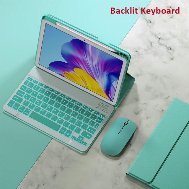 Чехол со светодиодной клавиатурой для Huawei Matepad 11 10,4 Pro 10,8 M6, чехол с гнездом для карандаша для Xiaomi Mipad 5 Pro, чехол из искусственной кожи