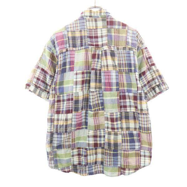 EDDIE BAUER 90-е годы Черный ярлык Футболка с коротким рукавом M Фиолетовый x Синий x Зеленый Мужская Б/У