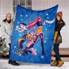 KPop Demon Hunters Theme Printed Blanket - Perfect for Couch, Bed, Travel & Outdoor Use | Machine Washable, Cozy & Durable.