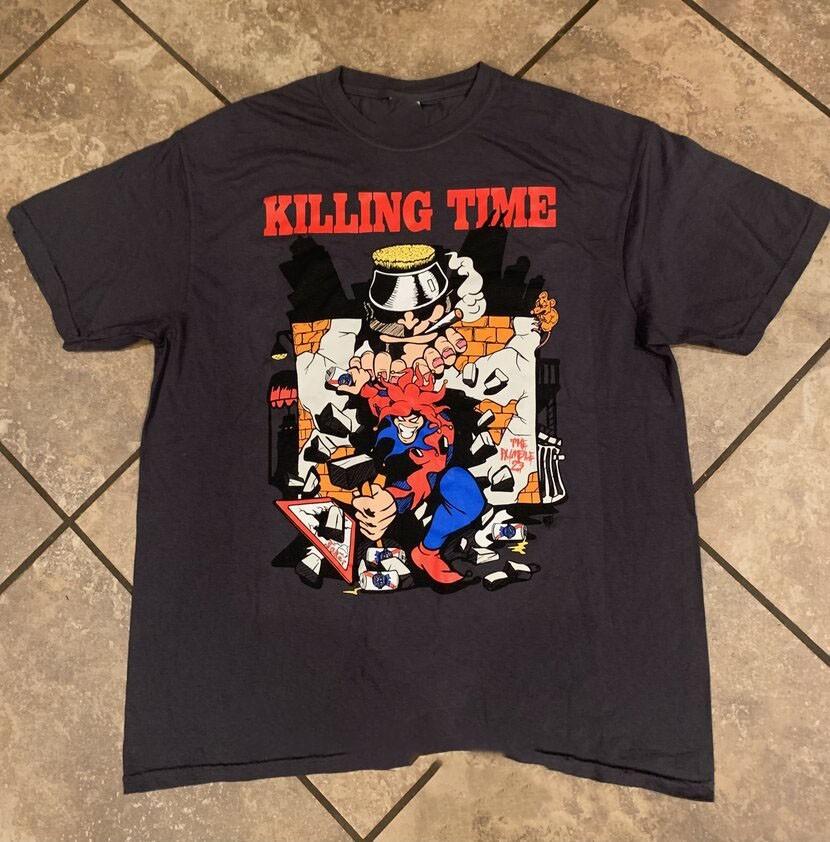 Винтажная Черная Футболка Группы Killing Time Унисекс Концертная S до 5XL CM503 Унисекс Футболка