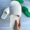 1 Pair Women Slippers Peep Toe Slip-on Plush Thick Sole Warm Autumn Winter Slippers for Home