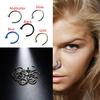 3/5/10PCS 8mm Fake Hoop Clip On Nose Ring Body Jewelry Non Piercing Nostril Hoop