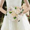 Wedding Bouquet Artificial Flowers Romantic with Ribbons Holding Bridal for