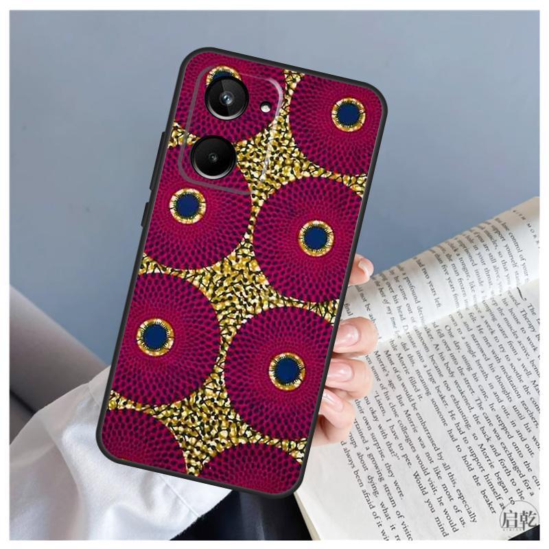 African Wax Fabric For Realme 15 10 11 13 12 14 Pro Plus C65 C67 C71 C63 C61 C55 C51 C53 C75 GT6 GT7 Pro Case