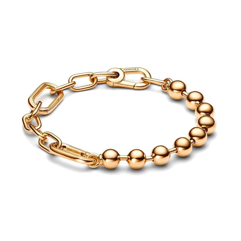 Pandora Beaded chain gold-plated copper silver alloy bracelet women's gold 562793C00