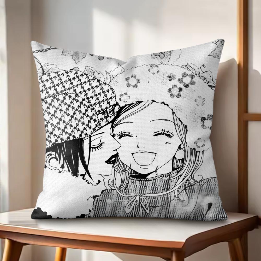 Japan Anime NNANA Cushion Cover Natural Linen Organic Fabric DoubleSided Printing Couch Pillow Covers Home Decor