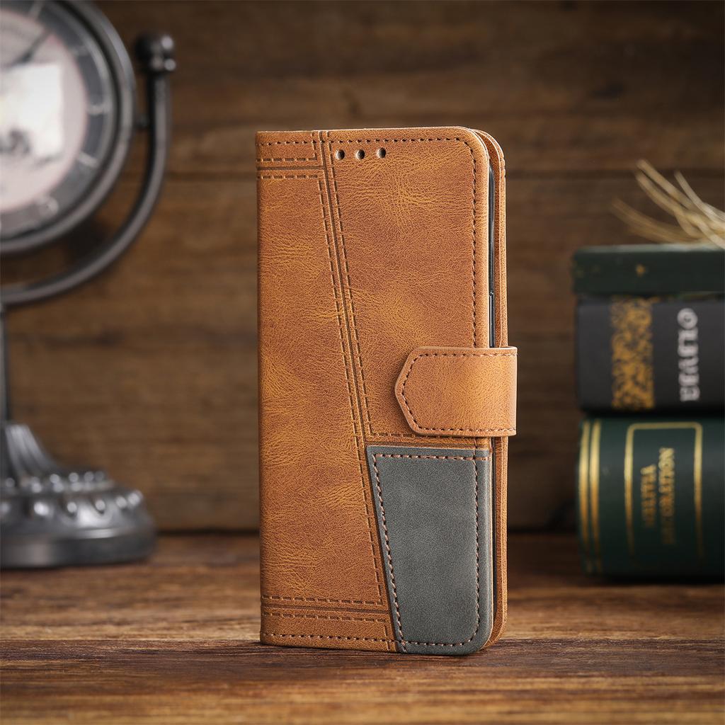 For Sony Xperia XZ1,Xperia XA2,XA1,Xperia 1 II,Xperia 10 II,Xperia 5 III...Hand Rope Style Splicing Design PU Leather Flip Stand Wallet Phone Case