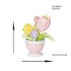 Мини Растение в Горшке Пластиковые Цветы Мини Конструктор Образовательная Модель Игрушка для Украшения Дома Сада Подарок на День Матери
