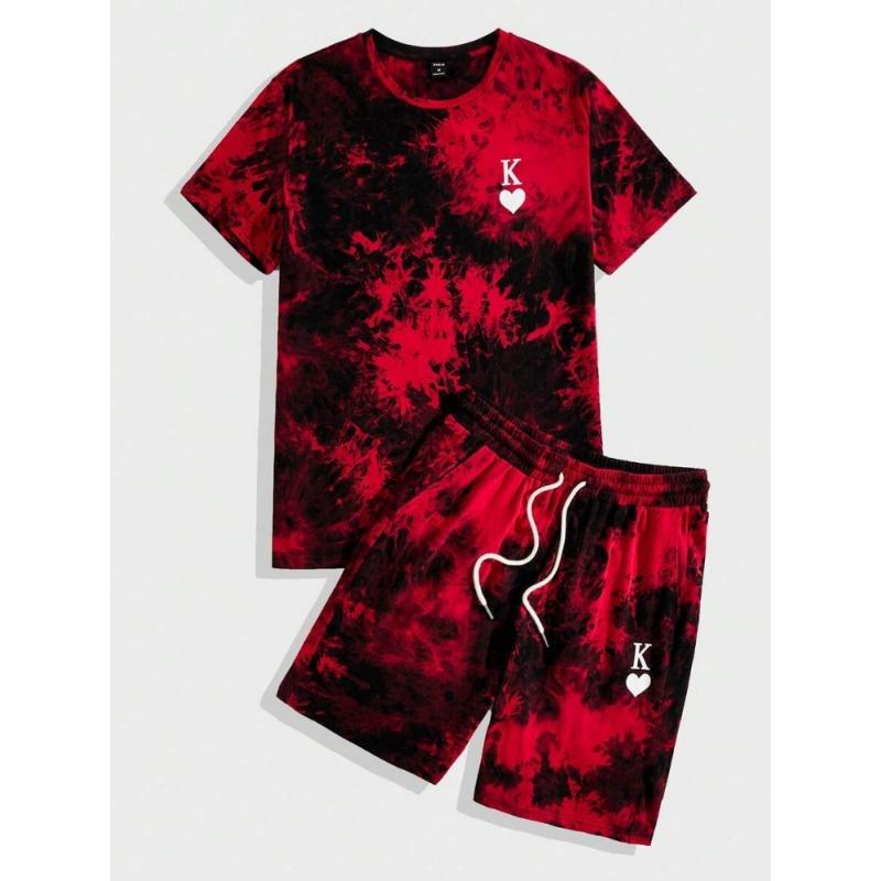 Летние повседневные мужские шорты с 3D черно-белым принтом, мужские футболки и шорты, комплект, городская уличная мужская мода, короткие рукава