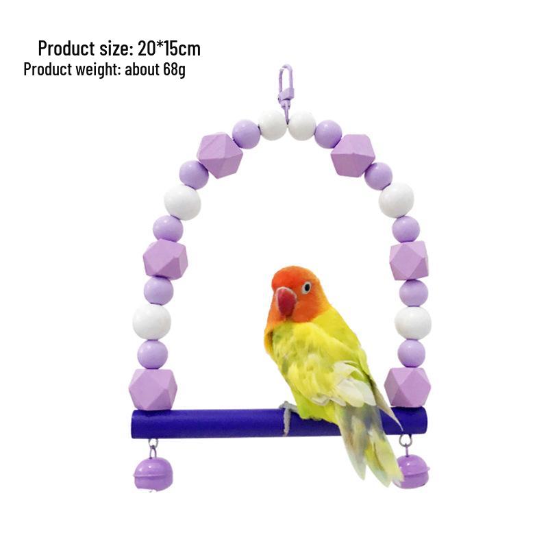 Макарон Радужная Птица Лазалка и Подставка Игрушка для Попугаев и Волнистых Попугайчиков