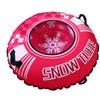 43inch Inflatable Snow Tube Rose Red Cold Proof Thickened PVC Inflatable Snow Sled with 2 Handles for Winter Outdoor