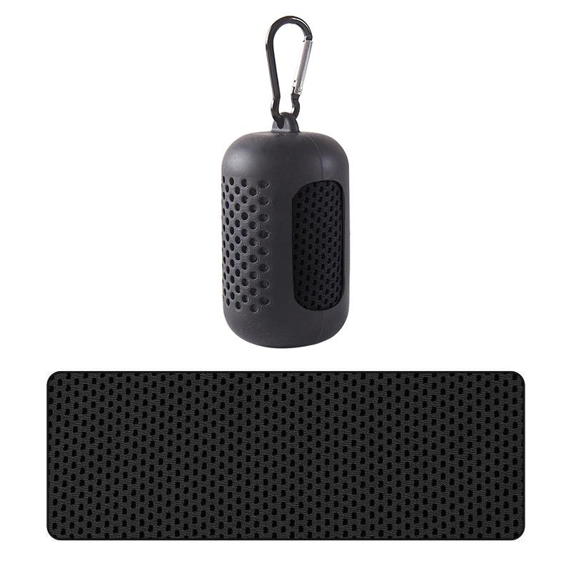 Portable Circular Silicone Wrapped Cold Towel Cooling Towel Quick Drying Polyester Fiber Towels Beach Accessories Sport Fitness