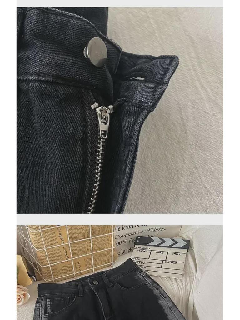 Женские контрастные широкие джинсы с высокой талией и теплой вельветовой подкладкой - осенне-зимний стиль, облегающий крой