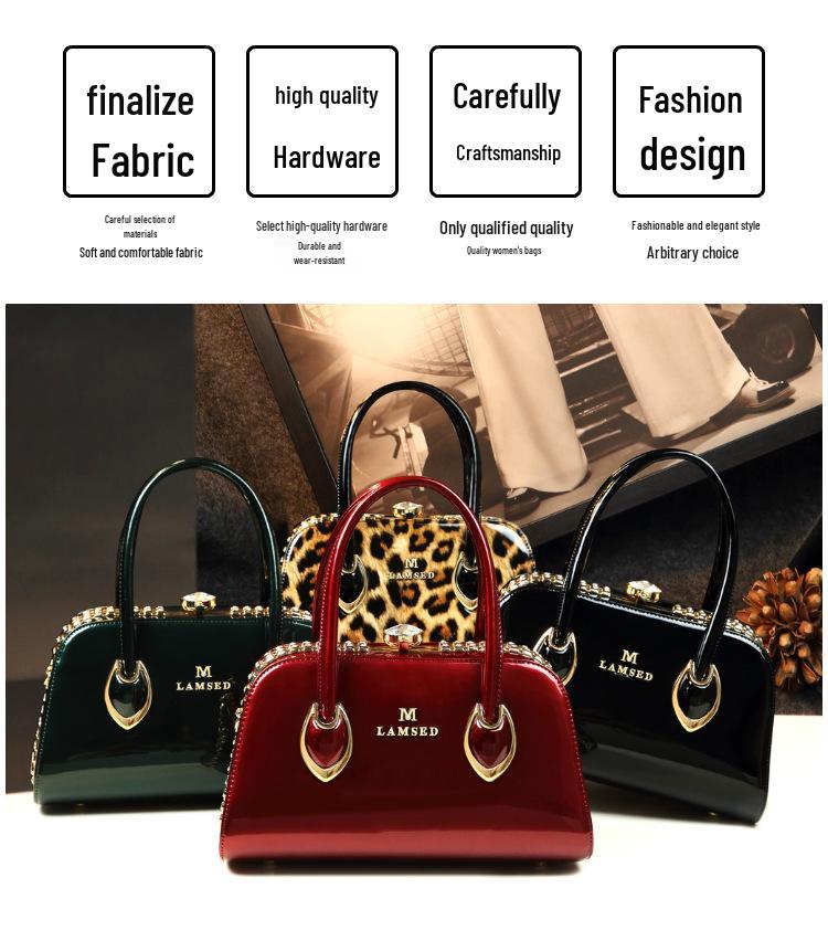 Мамина сумка из лакированной кожи: Модная сумка кроссбоди на плечо из натуральной кожи