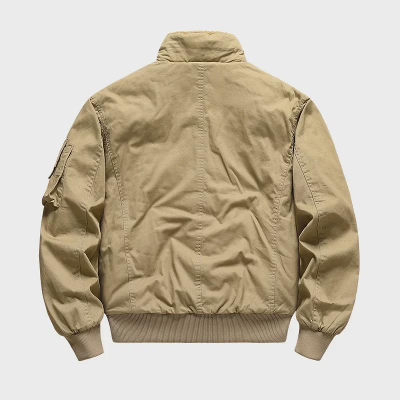 Мужская зимняя куртка Flight Cotton 2024 с воротником из овечьей шерсти, утолщенная, большого размера