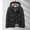 Men's Down Jacket Autumn and Winter White Duck Down Warm Thickened Down Young and Middle-aged Hooded Take-off Cold Jacket