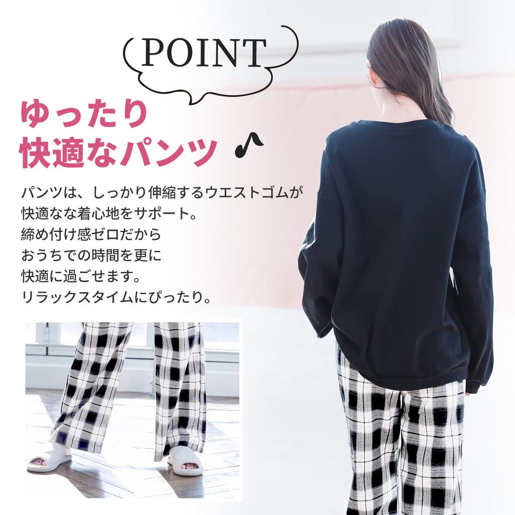 Пижама для дома верх и низ длинный милый [MiniZaru] женский, комплект, рукава, (3035 Л)