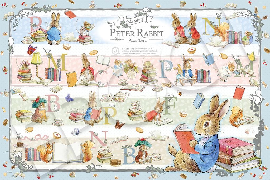 Epoch 1000 Piece Jigsaw Puzzle Peter Rabbit Peter Little Book Collection X 75 with Spatula and Score Ticket Included EPOCH Rabbit™ (50 Cm) 12-608s