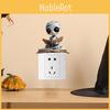 Cute Halloween Reading Book Skeleton Switch Sticker Wall Sticker For Decor Home