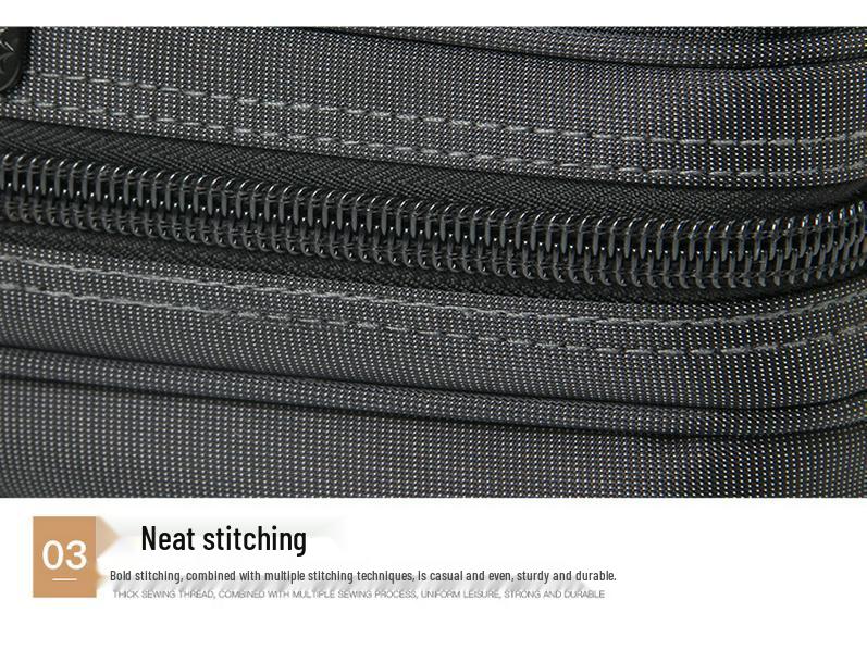 Мужской деловой портфель большой вместимости: Износостойкая компьютерная сумка через плечо из ткани Оксфорд