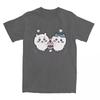 MINISO Chiikawa Anime Japan Cute Cartoon Y2K T-Shirts Hippie T Shirts Short-Sleeve Tshirts Summer Cotton O Neck Oversize Clothes