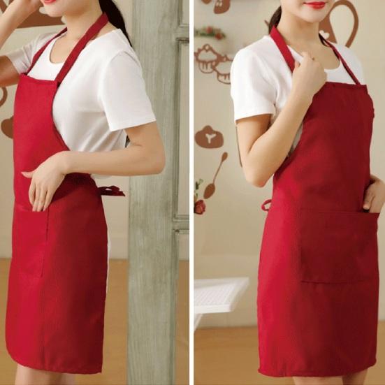 Фартук унисекс, долговечный рабочий фартук с карманами, регулируемые ремни, кухонный фартук для гриля, ресторана, бара, кафе