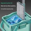 Hands-Free Flat Mop: Dual-Use Scratch-Off Design for Easy, Efficient Cleaning with Bucket.