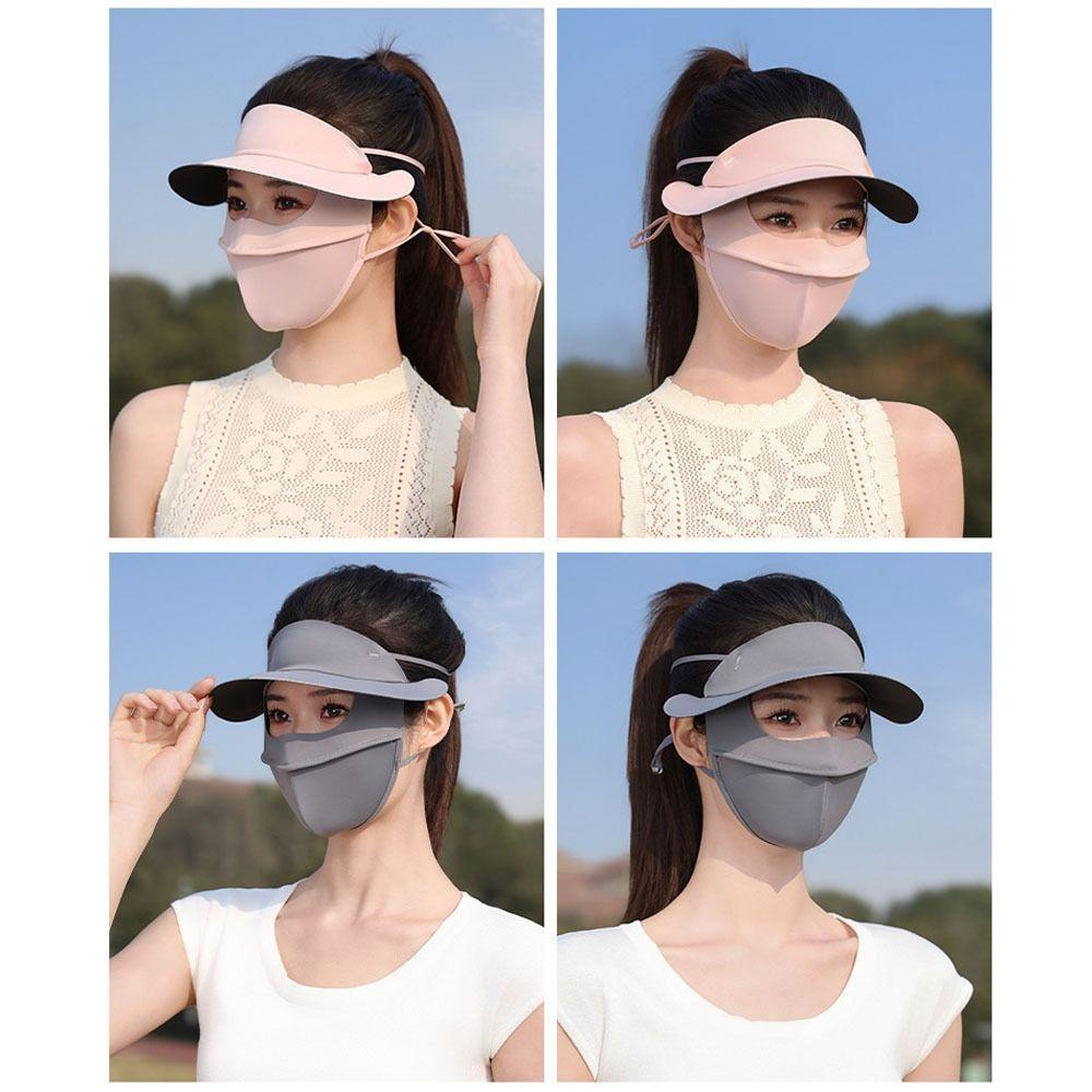 Маска для лица с петлями для ушей и козырьком Женское защитное полотенце для лица Модная маска для велоспорта Лето