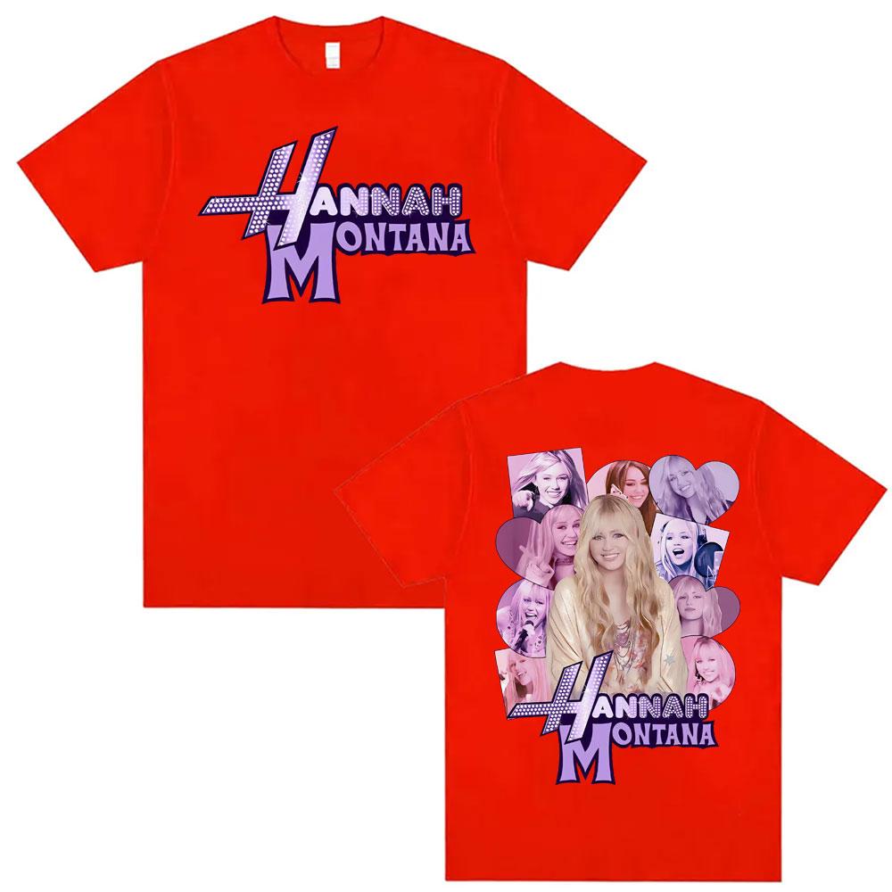 Pop Star Hannah Montana Emotions Pink T Shirts Men Women Fashion Trend High Quality Tshirt Aesthetic Casual 100 Cotton T Shirt