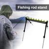 Телескопическая подставка для удочки Прочная конструкция Высокая устойчивость Большая грузоподъемность Нескользящий органайзер для удочек
