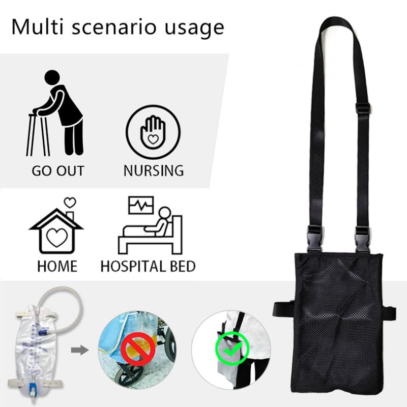 Держатель мешка для мочи большой емкости, мешок для мочи пациента, мешок для дренажа для пожилых людей, держатель катетера, дышащая сетка, мешок для сбора мочи
