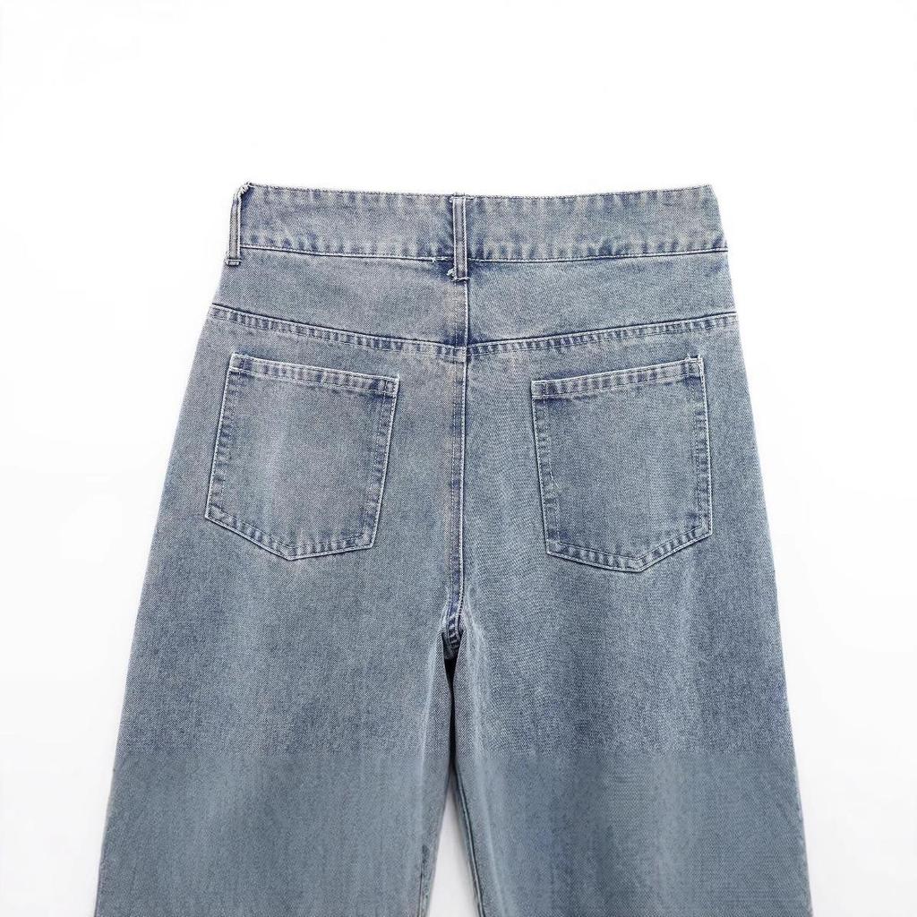 2025 Spring Women's European-American Style Versatile Spliced Casual Long Pants