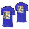 Retro Beach Unisex Reversible Tshirt Loose Lazy Home Comfort Cotton Tee